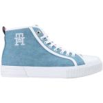 Blaue Tommy Hilfiger High Top Sneaker & Sneaker Boots mit Schnürsenkel aus Stoff für Damen Größe 39 