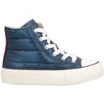 Blaue Gesteppte Tommy Hilfiger High Top Sneaker & Sneaker Boots mit Reißverschluss aus Stoff für Kinder Größe 37 