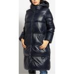 Reduzierte Blaue Gesteppte Tommy Hilfiger Maxi Damensteppmäntel & Damenpuffercoats mit Reißverschluss aus Polyamid mit Kapuze Größe S für den für den Herbst 