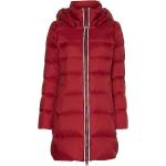 Rote Gesteppte Tommy Hilfiger Maxi Stehkragen Damensteppmäntel & Damenpuffercoats aus Polyamid mit Kapuze Größe XXS für den für den Herbst 