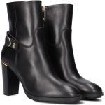Reduzierte Schwarze Tommy Hilfiger High Heel Stiefeletten & High Heel Boots aus Leder für Damen Größe 42 mit Absatzhöhe über 9cm 