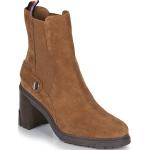 Reduzierte Braune Tommy Hilfiger High Heel Stiefeletten & High Heel Boots für Damen Größe 38 mit Absatzhöhe über 9cm 
