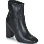 Reduzierte Schwarze Tommy Hilfiger TH High Heel Stiefeletten & High Heel Boots aus Leder für Damen Größe 36 mit Absatzhöhe über 9cm 