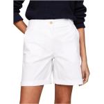 Weiße Tommy Hilfiger Chino-Shorts für Damen Größe M für den für den Sommer 