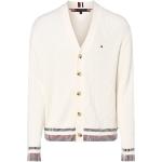 Reduzierte Weiße Unifarbene Tommy Hilfiger V-Ausschnitt Herrencardigans aus Baumwolle Größe XL 