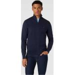 Reduzierte Marineblaue Unifarbene Tommy Hilfiger Stehkragen Herrencardigans mit Reißverschluss aus Baumwollmischung Größe XL 