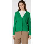 Grüne Tommy Hilfiger V-Ausschnitt Damencardigans aus Baumwolle Größe M 