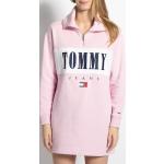Reduzierte Rosa Unifarbene Tommy Hilfiger Mini Sweatkleider für Damen Größe L für den für den Herbst 