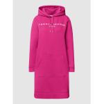 Pinke Tommy Hilfiger Logo Sweatkleider aus Baumwollmischung mit Kapuze für Damen Größe M 