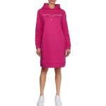 Tommy Hilfiger Sweatkleid »Regular Hilfiger Hoodie Dress LS« mit linear Logo-Schriftzug, rosa, Eccentric Magenta
