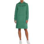 Grüne Unifarbene Sportliche Langärmelige Tommy Hilfiger Sweatkleider mit Kapuze für Damen Größe XS 