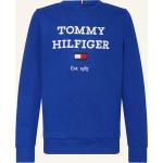 Blaue Tommy Hilfiger Kindersweatshirts aus Baumwollmischung Größe 152 
