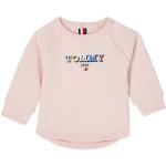 Pinke Tommy Hilfiger Rundhals-Ausschnitt Kindersweatshirts aus Baumwolle 