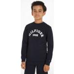 Blaue Tommy Hilfiger Logo Kindersweatshirts aus Baumwollmischung für Jungen Größe 176 