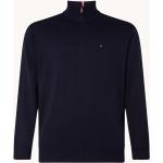 Reduzierte Dunkelblaue Bestickte Tommy Hilfiger Herrensweatshirts mit Reißverschluss Größe 5 XL für den für den Herbst 
