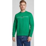 Hellgrüne Unifarbene Tommy Hilfiger Herrensweatshirts aus Baumwolle Größe L 