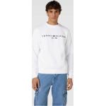 Reduzierte Weiße Unifarbene Tommy Hilfiger Herrensweatshirts aus Baumwolle Größe XL 