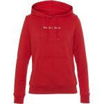 Rote Tommy Hilfiger Damensweatshirts mit Kapuze Größe XS 