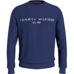 Blaue Casual Langärmelige Tommy Hilfiger Logo Rundhals-Ausschnitt Herrensweatshirts Größe XXL 