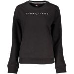 Reduzierte Schwarze Bestickte Langärmelige Tommy Hilfiger Damensweatshirts aus Baumwolle Größe M 