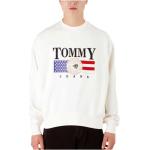 Reduzierte Weiße Bestickte Tommy Hilfiger TOMMY JEANS Herrensweatshirts aus Baumwolle Größe L 