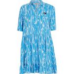 Blaue Batik Elegante Tommy Hilfiger Mini Shirtkleider für Damen Größe M für den für den Sommer 