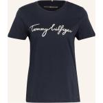 Dunkelblaue Tommy Hilfiger T-Shirts aus Jersey für Damen Größe S 
