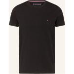 Schwarze Tommy Hilfiger T-Shirts aus Baumwolle für Herren Größe XL 