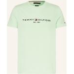 Mintgrüne Tommy Hilfiger Bio T-Shirts aus Baumwolle für Herren Übergrößen 