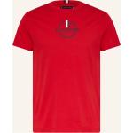 Rote Tommy Hilfiger T-Shirts aus Baumwolle für Herren Größe XS 