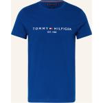Blaue Tommy Hilfiger Bio T-Shirts aus Baumwolle für Herren Übergrößen 