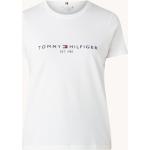 Weiße Tommy Hilfiger Bio T-Shirts für Damen Größe L 