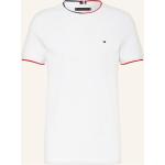 Weiße Tommy Hilfiger Piqué T-Shirts aus Baumwolle für Herren Größe XL 