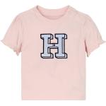 Reduzierte Rosa Kurzärmelige Tommy Hilfiger Ithaca Kinder T-Shirts mit Rüschen aus Jersey für Babys Größe 56 