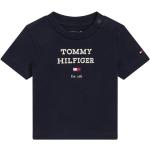 Reduzierte Kurzärmelige Tommy Hilfiger Logo Rundhals-Ausschnitt Kinder T-Shirts aus Jersey 