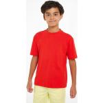 Reduzierte Rote Kurzärmelige Tommy Hilfiger Essentials Rundhals-Ausschnitt Kinder T-Shirts aus Jersey 