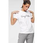 Reduzierte Weiße Tommy Hilfiger Heritage T-Shirts aus Jersey enganliegend für Damen Größe XS 