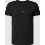 Schwarze Tommy Hilfiger T-Shirts aus Baumwolle für Herren Größe L 
