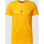 Gelbe Unifarbene Tommy Hilfiger T-Shirts aus Baumwolle für Herren Größe M 