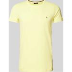 Gelbe Tommy Hilfiger T-Shirts aus Baumwolle für Herren Größe S 