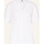 Weiße Tommy Hilfiger V-Ausschnitt T-Shirts für Damen Größe L 