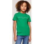 Reduzierte Grüne Kurzärmelige Tommy Hilfiger Essentials Rundhals-Ausschnitt Kinder T-Shirts aus Jersey 