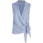 Reduzierte Blaue Elegante Tommy Hilfiger V-Ausschnitt T-Shirts aus Polyester für Damen Größe XS 