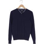 Reduzierte Marineblaue Tommy Hilfiger Tailored Wollpullover aus Wolle für Damen Größe S 