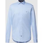 Blaue Tommy Hilfiger Tailored Kentkragen Hemden mit Kent-Kragen aus Baumwolle für Herren für den für den Frühling 