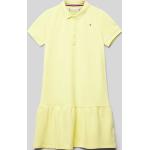 Gelbe Tommy Hilfiger Essentials Kinderkleider aus Baumwollmischung für Mädchen Größe 164 