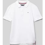 Weiße Tommy Hilfiger Logo Kinderpoloshirts & Kinderpolohemden aus Baumwolle für Jungen Größe 176 