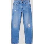 Reduzierte Blaue Tommy Hilfiger Straight Leg Jeans für Kinder aus Baumwolle Größe 164 