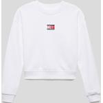 Weiße Unifarbene Tommy Hilfiger Kindersweatshirts aus Baumwolle für Mädchen Größe 176 