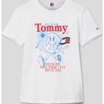 Weiße Tommy Hilfiger Fun Kinder T-Shirts aus Baumwolle für Jungen Größe 140 